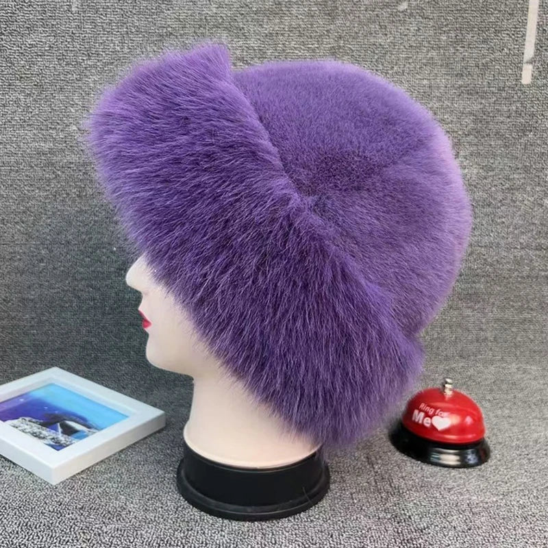 Pudelmütze Damen – Flauschige Fellkappe für kalte Wintertage