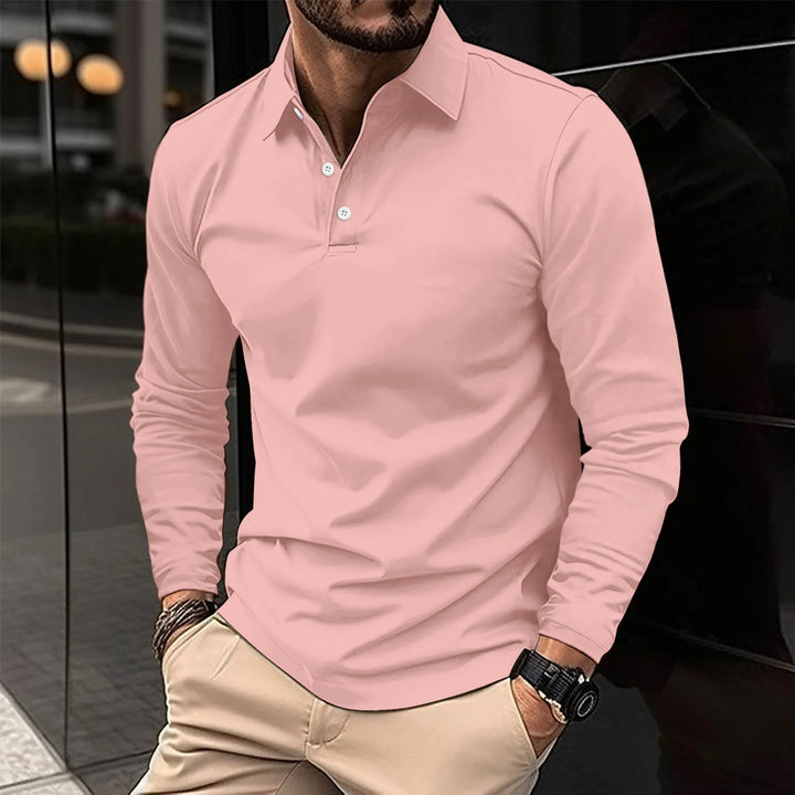 Klassisches Langarm-Poloshirt
