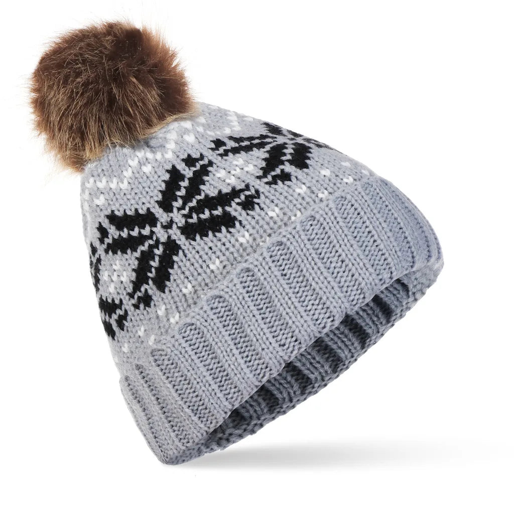 Bommelmütze – Gestrickte Wintermütze mit Bommel für Damen und Herren