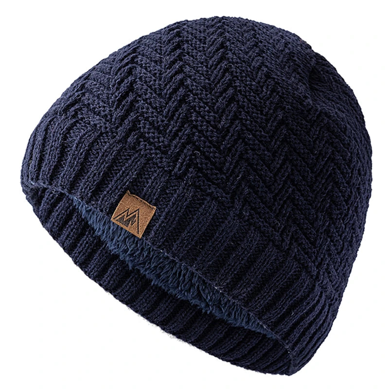 Wintermütze – Gestrickte Beanie mit Fellfutter für Damen und Herren