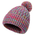 Bommelmütze Damen – Gestrickte Wintermütze mit Bommel und Ananas-Muster