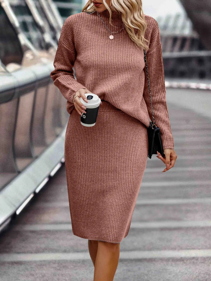2-teiliges Damen Set aus Pullover und Rock | EB