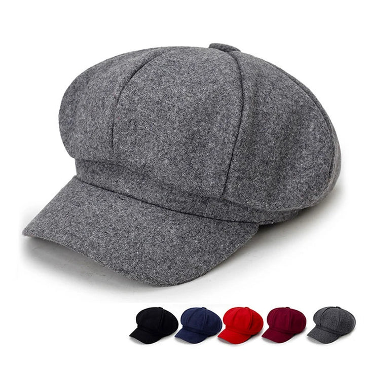 Baskenmütze Kappe – Winddichte Wollkappe für Damen und Herren, Herbst und Winter