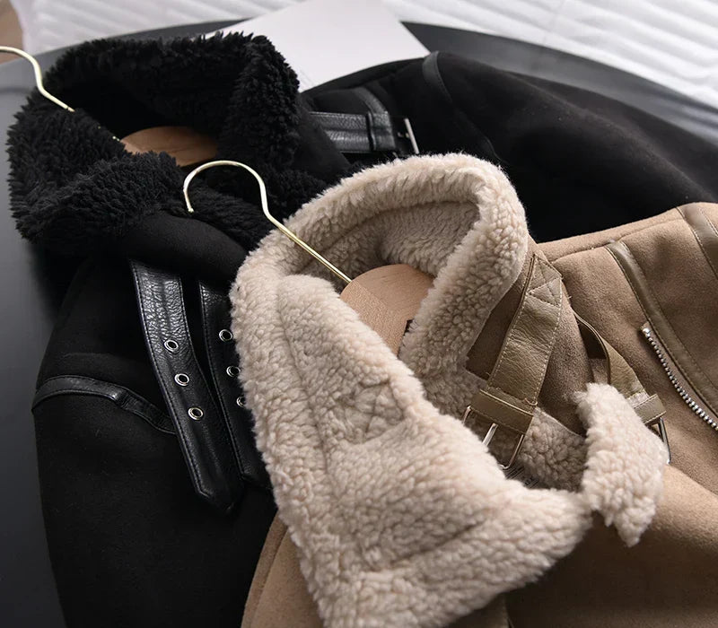 Sherpa-Fleece-Bomberjacke