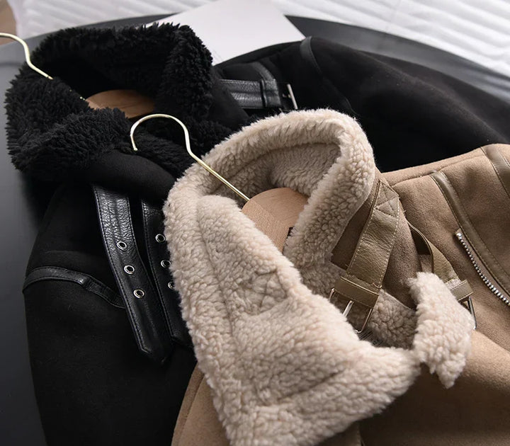 Sherpa-Fleece-Bomberjacke
