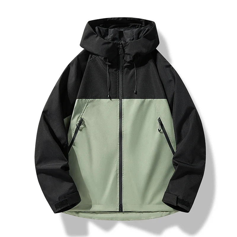 Herren Wasserdichte Kapuzen Winddichte Shell Jacke