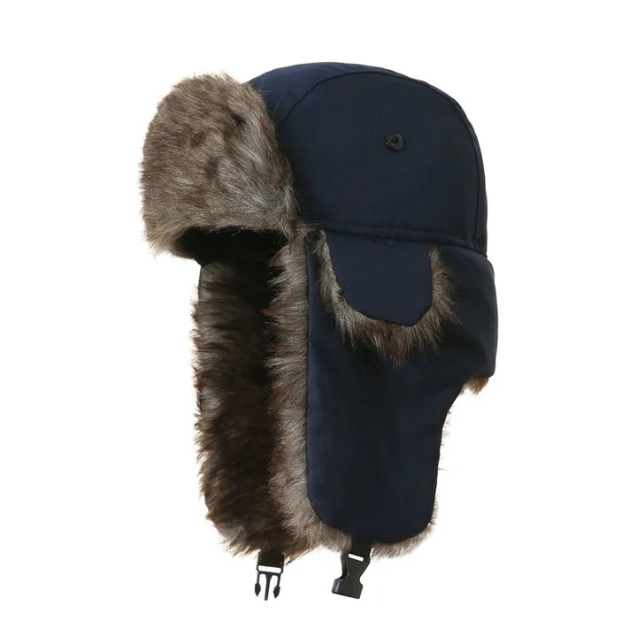 Mütze mit Ohrenklappen – Russische Ushanka Kappe für Männer, Winddicht und Warm