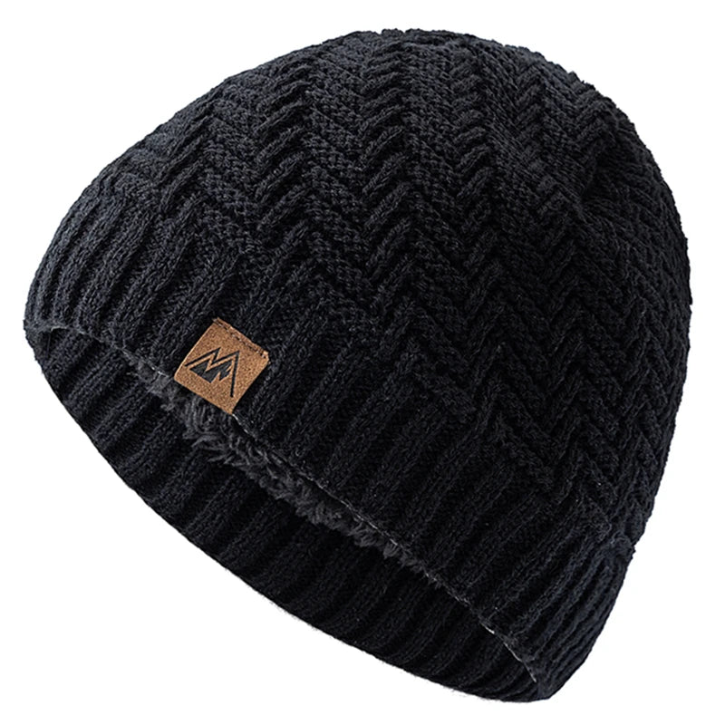 Wintermütze – Gestrickte Beanie mit Fellfutter für Damen und Herren