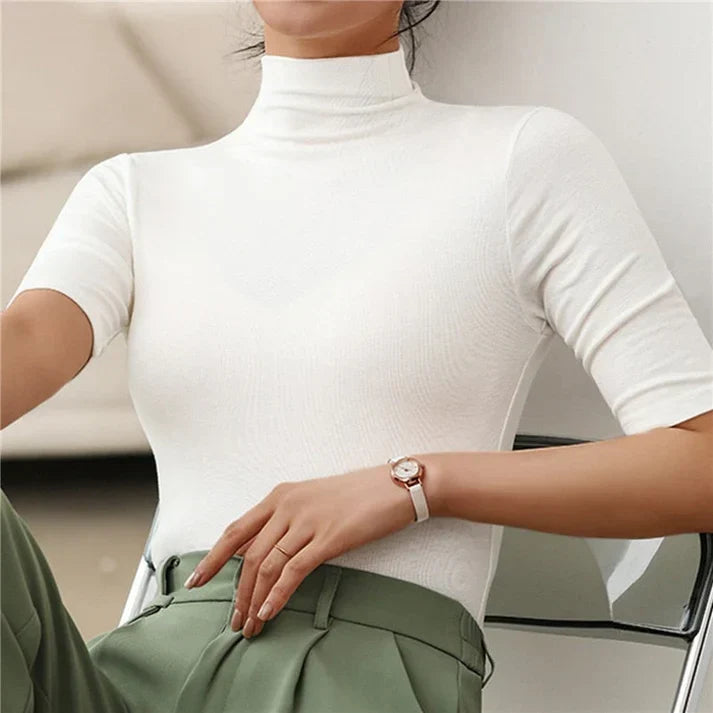 Ultra-Dünner Nahtloser Rollkragenpullover