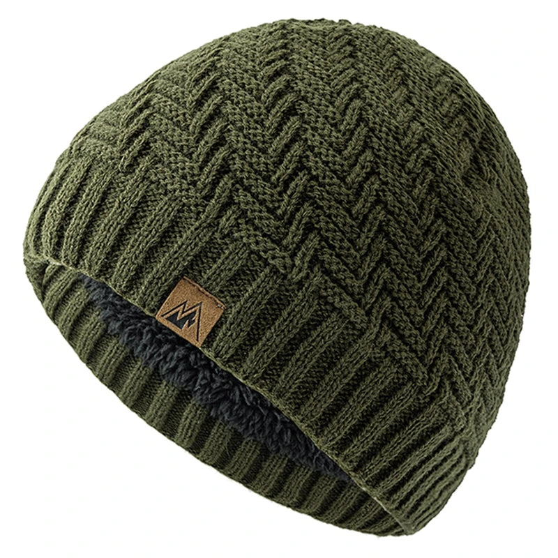 Wintermütze – Gestrickte Beanie mit Fellfutter für Damen und Herren