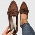 Damen Orthopädische Spitz Zulaufende Knoten Loafer