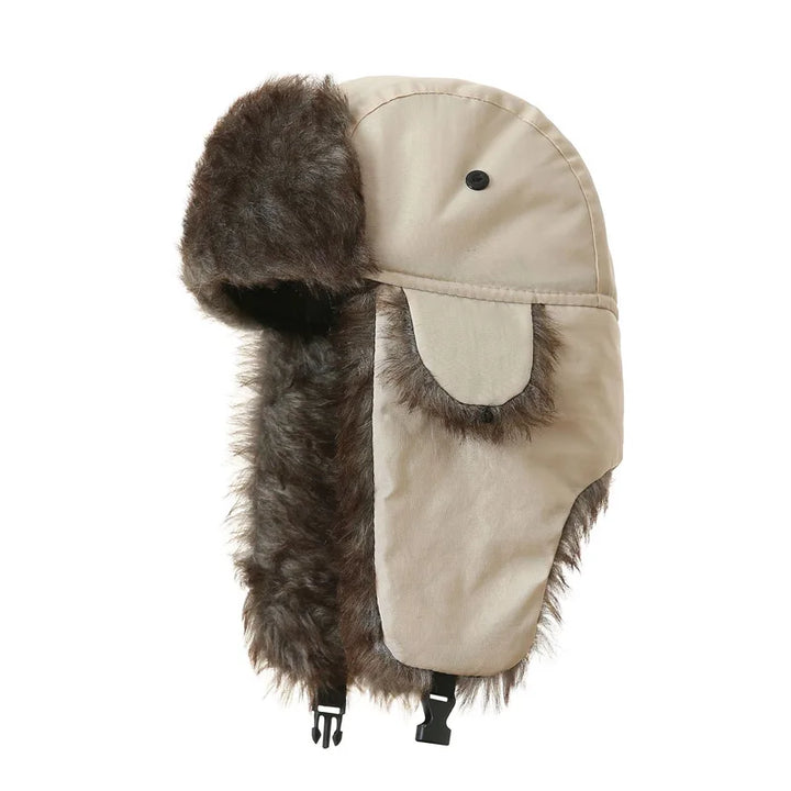 Mütze mit Ohrenklappen – Russische Ushanka Kappe für Männer, Winddicht und Warm