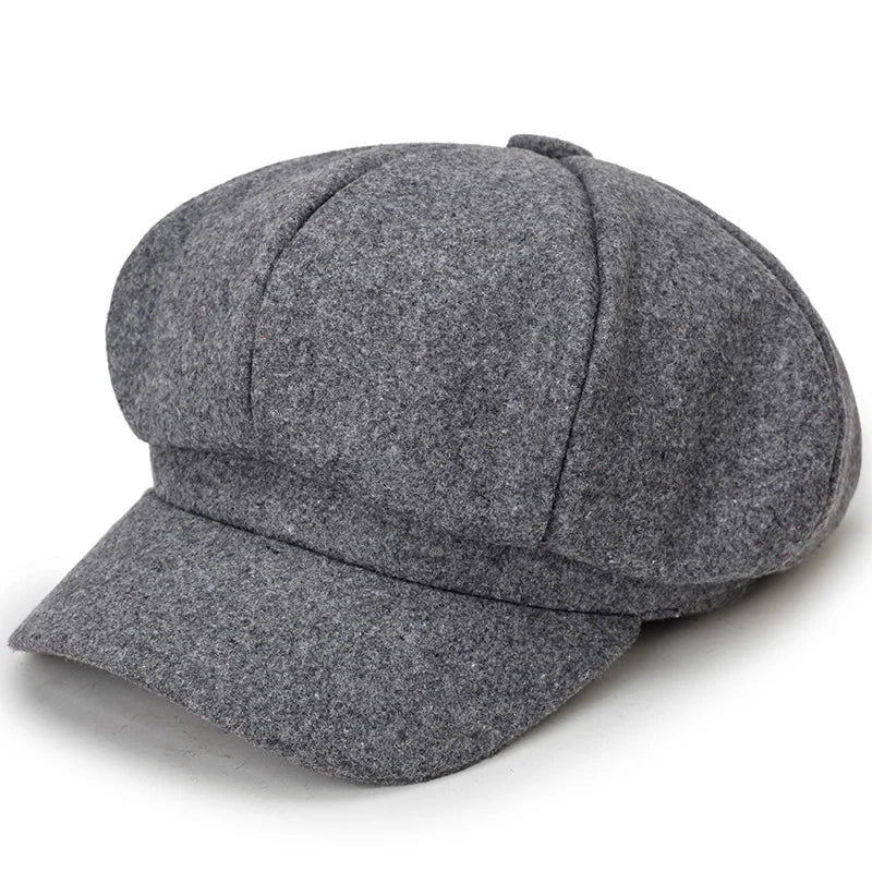 Baskenmütze Kappe – Winddichte Wollkappe für Damen und Herren, Herbst und Winter