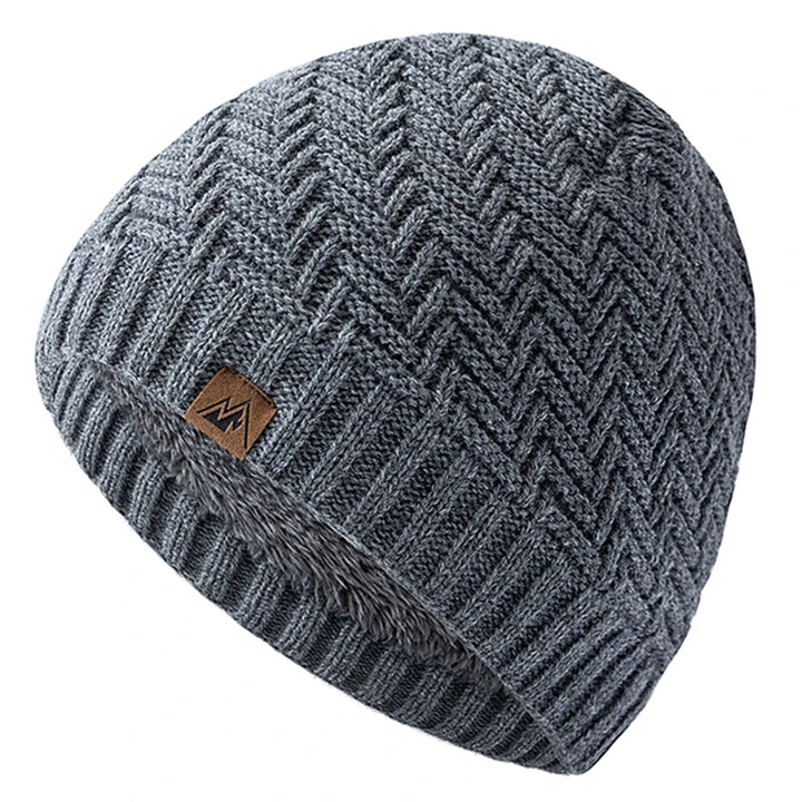 Wintermütze – Gestrickte Beanie mit Fellfutter für Damen und Herren