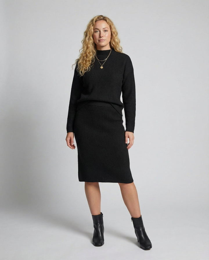 2-teiliges Damen Set aus Pullover und Rock | EB