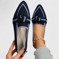 Damen Orthopädische Spitz Zulaufende Knoten Loafer