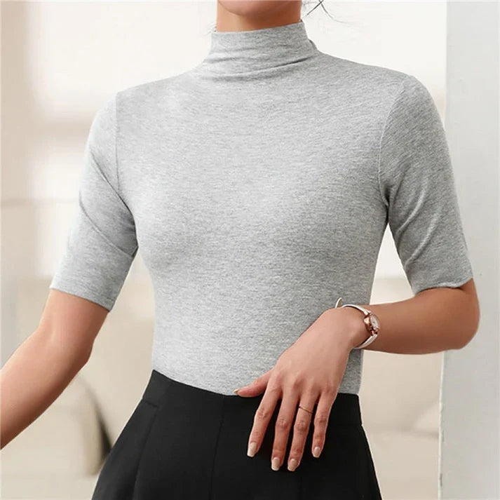 Ultra-Dünner Nahtloser Rollkragenpullover