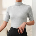 Ultra-Dünner Nahtloser Rollkragenpullover