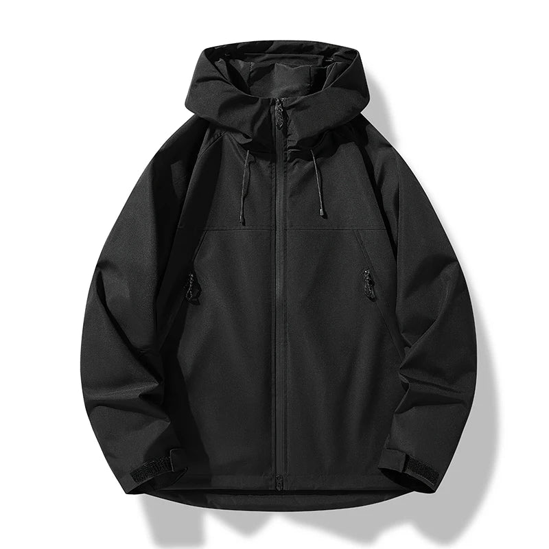 Herren Wasserdichte Kapuzen Winddichte Shell Jacke