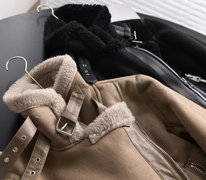 Sherpa-Fleece-Bomberjacke