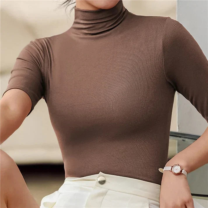 Ultra-Dünner Nahtloser Rollkragenpullover