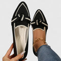 Damen Orthopädische Spitz Zulaufende Knoten Loafer