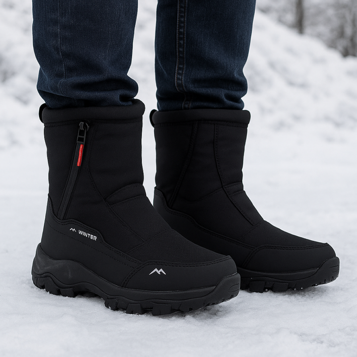 Wasserdichte Winterstiefel Damen gefüttert mit Reißverschluss