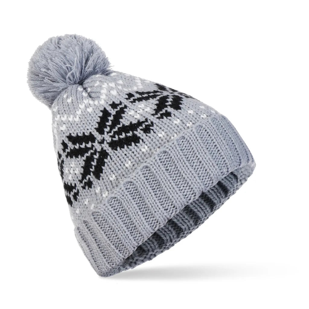 Bommelmütze – Gestrickte Wintermütze mit Bommel für Damen und Herren