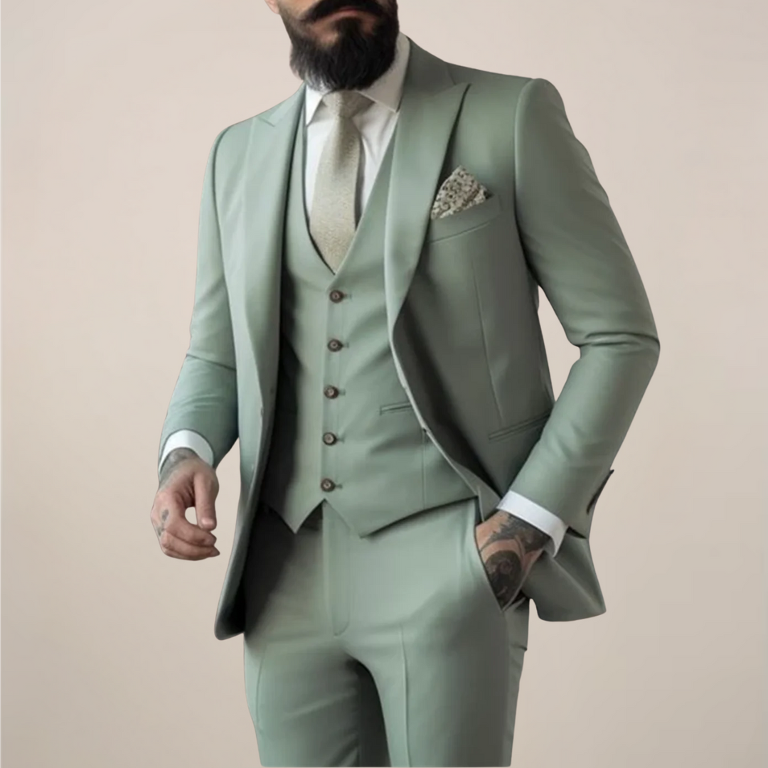 Herren Frühlings Dreiteiliger Anzug Set