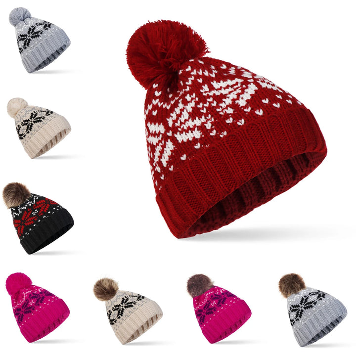 Bommelmütze – Gestrickte Wintermütze mit Bommel für Damen und Herren