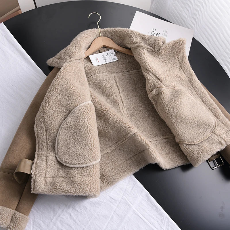 Sherpa-Fleece-Bomberjacke