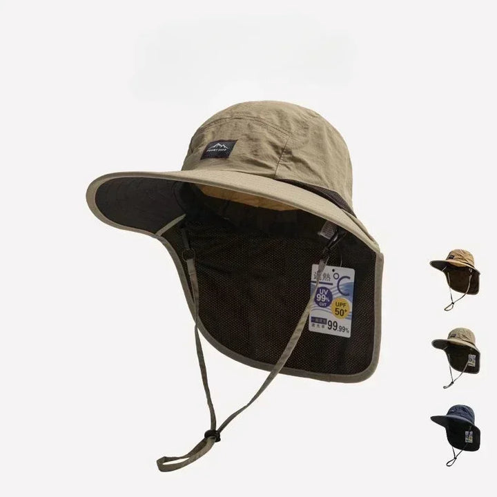 Kappe mit Nackenschutz – Wanderhut mit breiter Krempe für Sommer und Outdoor