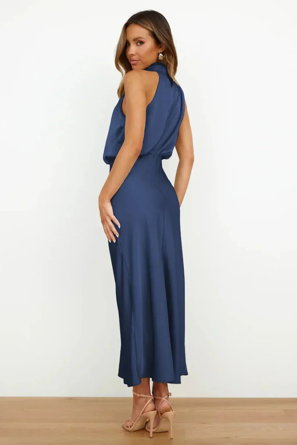 Damen Schickes Neckholder Abendkleid