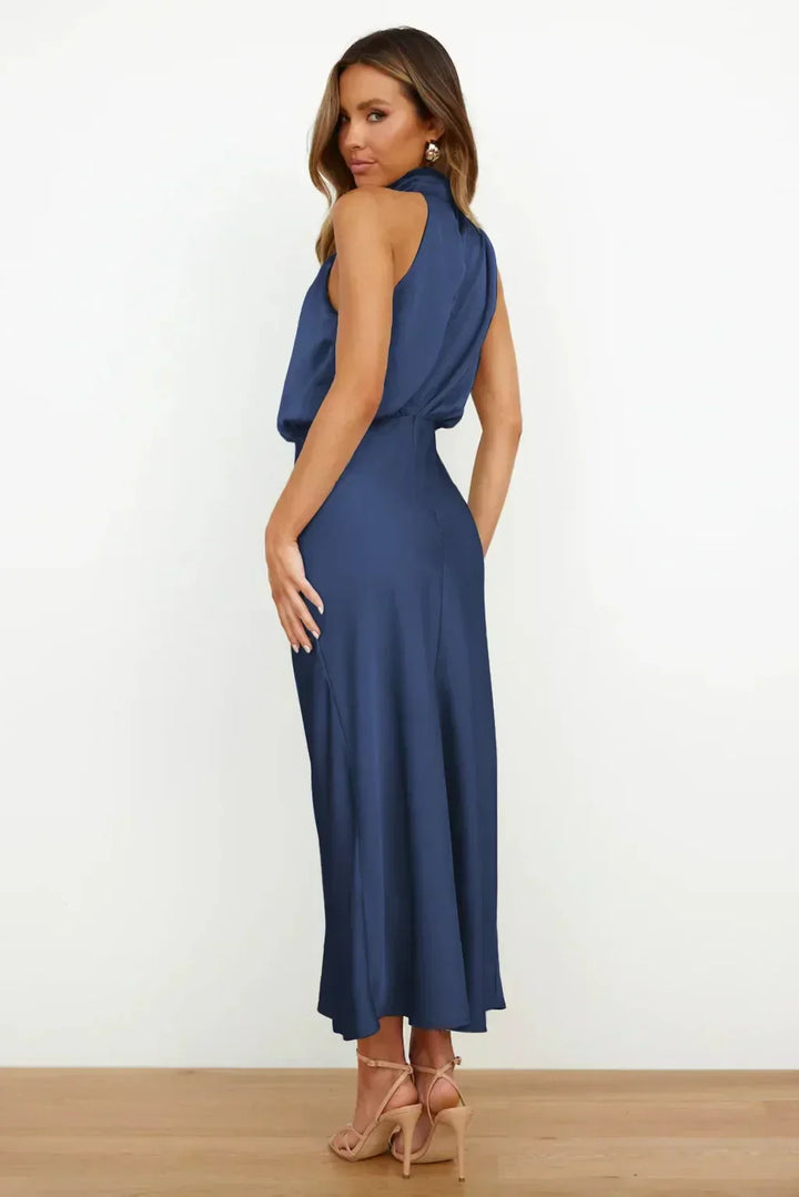 Damen Schickes Neckholder Abendkleid