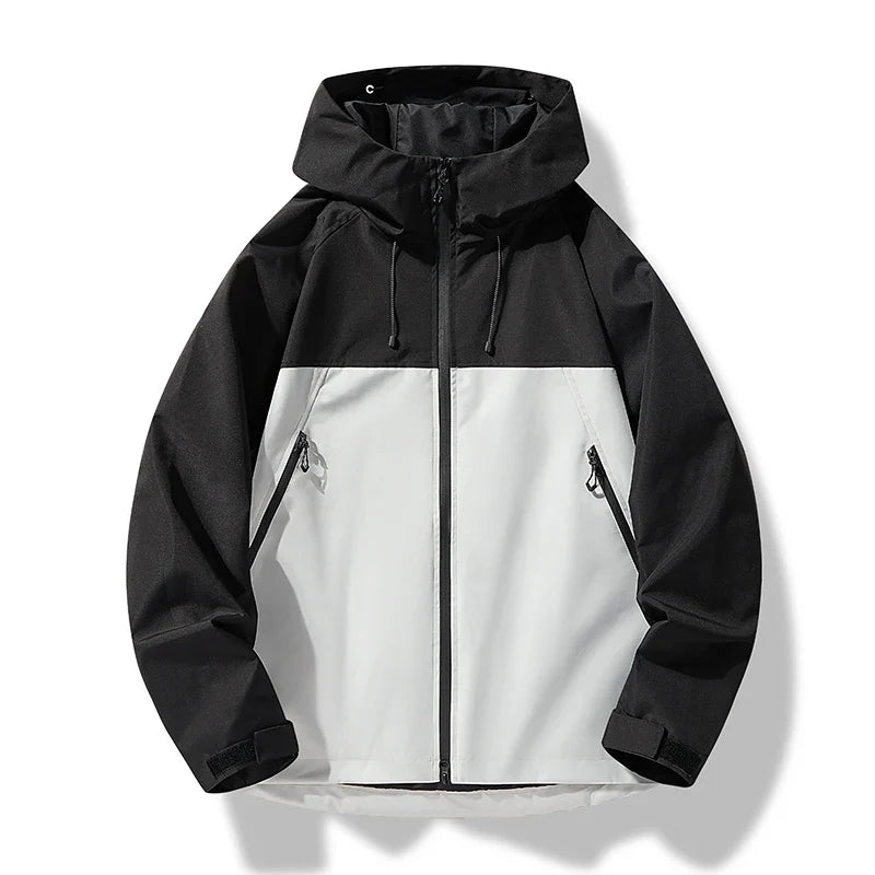 Herren Wasserdichte Kapuzen Winddichte Shell Jacke