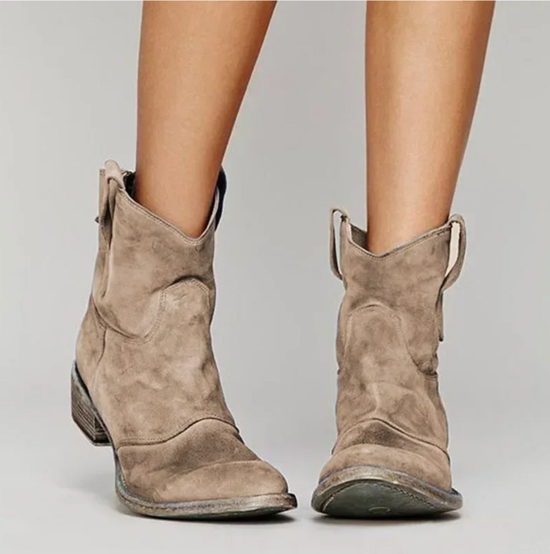 Elegante Wildleder-Westernstiefel für einen stilvollen Look