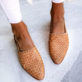 Damen Frühlings Geflochtene Slingback-Ballerinas