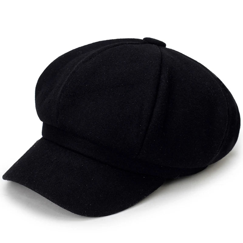 Baskenmütze Kappe – Winddichte Wollkappe für Damen und Herren, Herbst und Winter