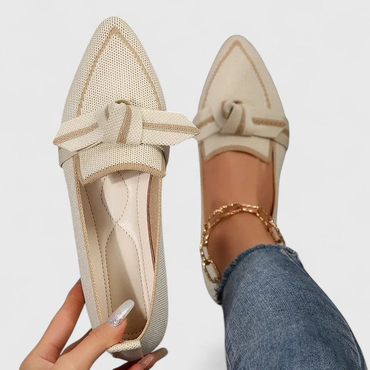 Damen Orthopädische Spitz Zulaufende Knoten Loafer