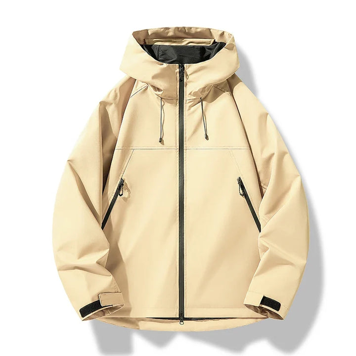 Herren Wasserdichte Kapuzen Winddichte Shell Jacke