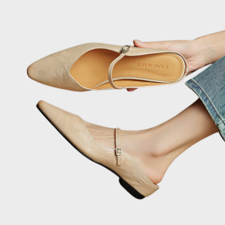Damen Slipper aus Echtem Leder