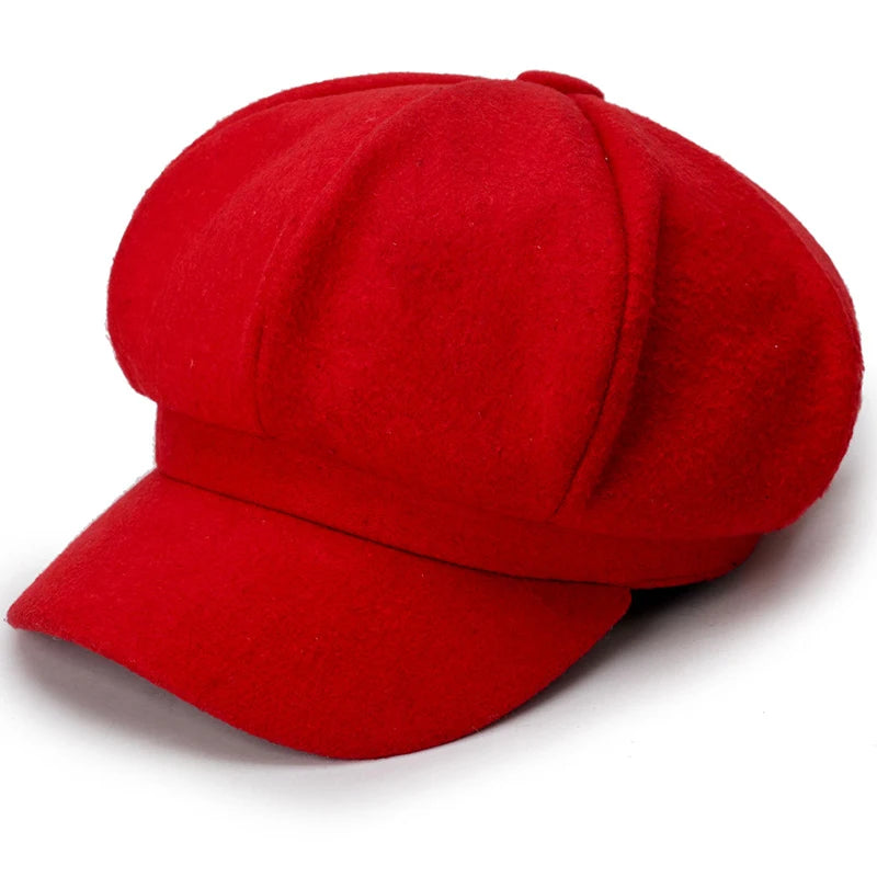 Baskenmütze Kappe – Winddichte Wollkappe für Damen und Herren, Herbst und Winter