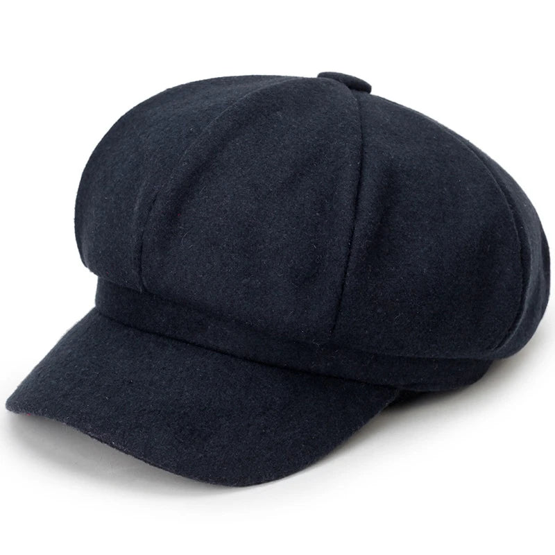 Baskenmütze Kappe – Winddichte Wollkappe für Damen und Herren, Herbst und Winter