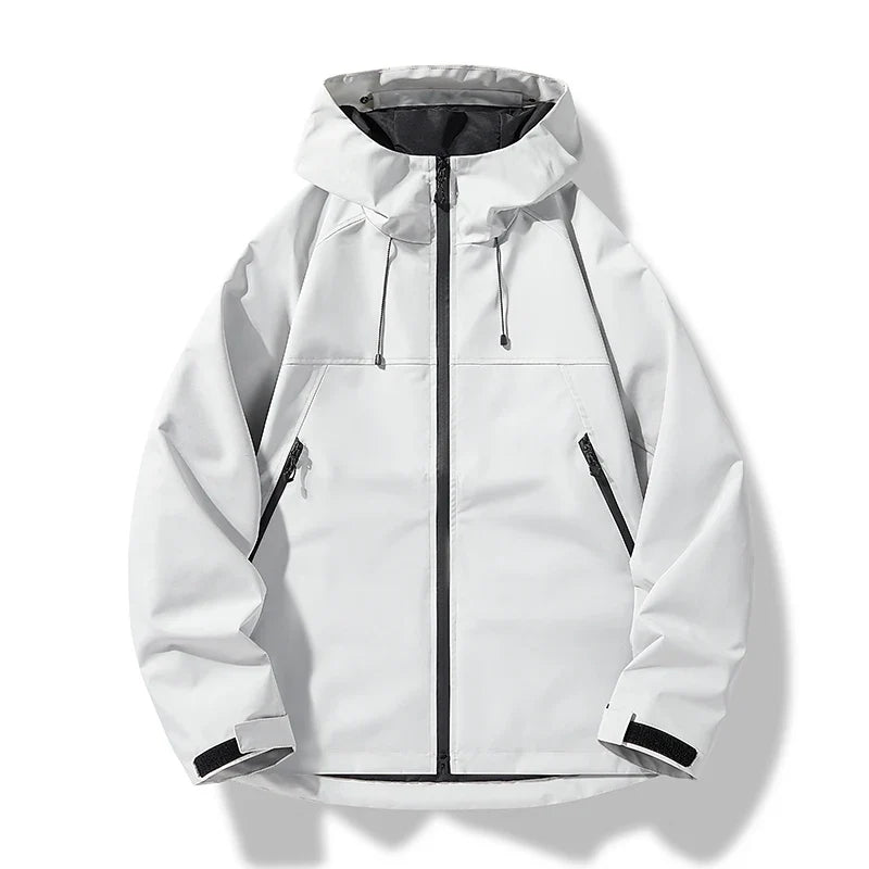 Herren Wasserdichte Kapuzen Winddichte Shell Jacke