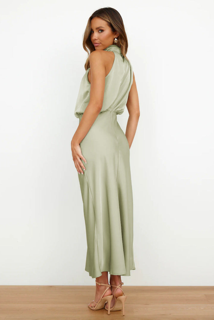Damen Schickes Neckholder Abendkleid