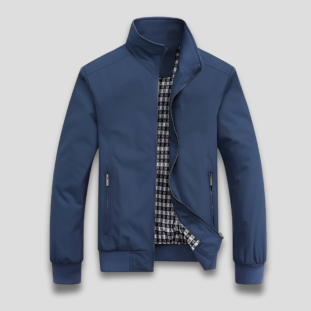 Herren Leichte Reißverschlussjacke mit Stehkragen