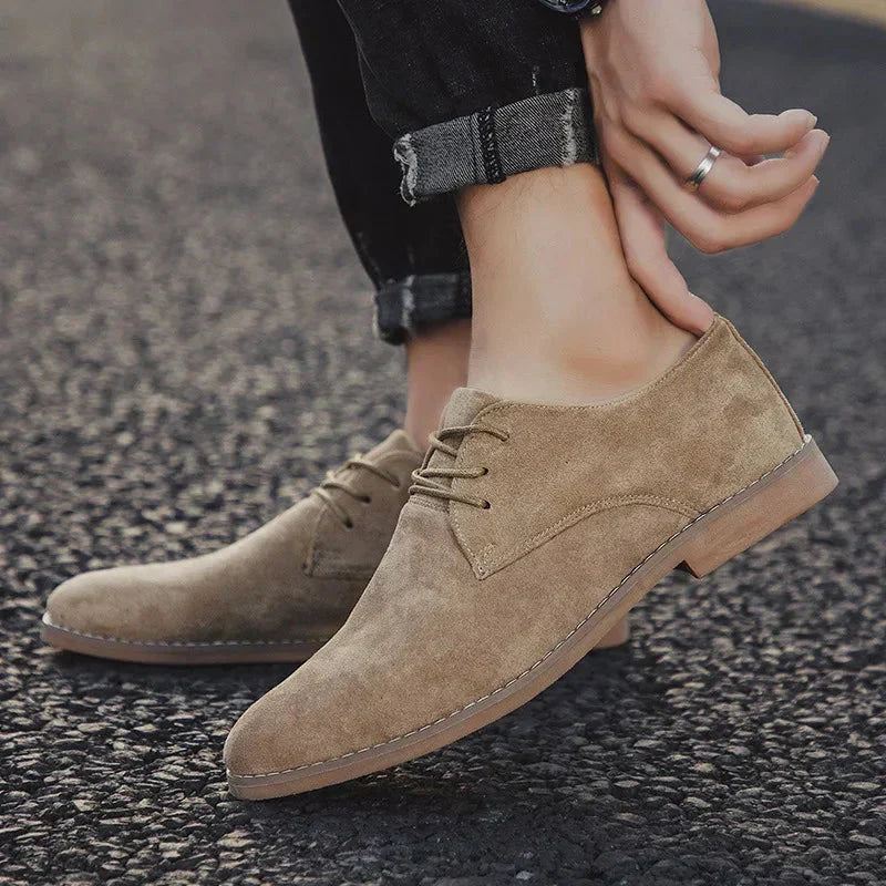 Herren Frühling Minimalistische Schnür-Derby-Schuhe