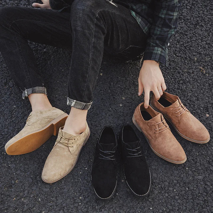 Herren Frühling Minimalistische Schnür-Derby-Schuhe
