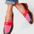 Damen Klassische Modische Loafers mit Rundkappe