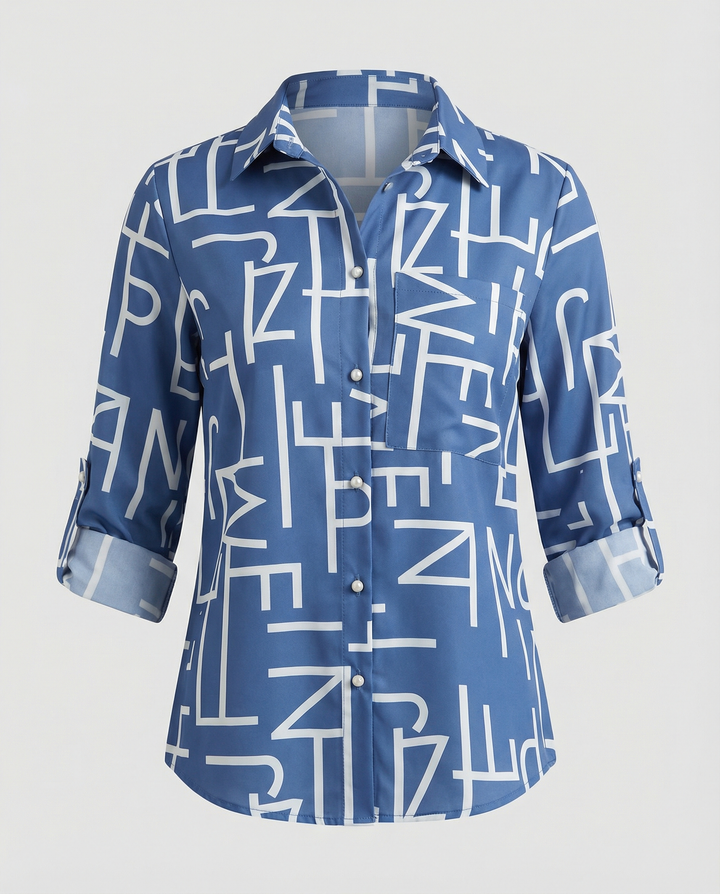 Bluse mit Umlegekragen